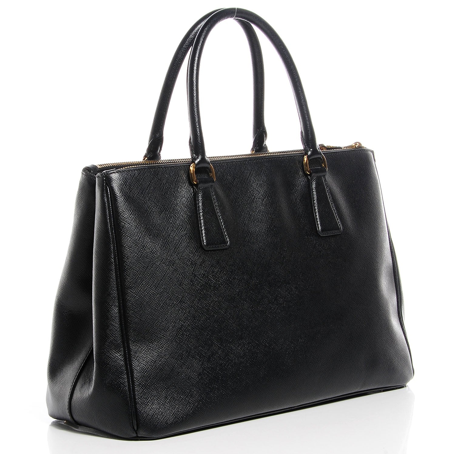 Prada Saffiano Lux Medium Double Zip Tote Nero Black 3 of 9