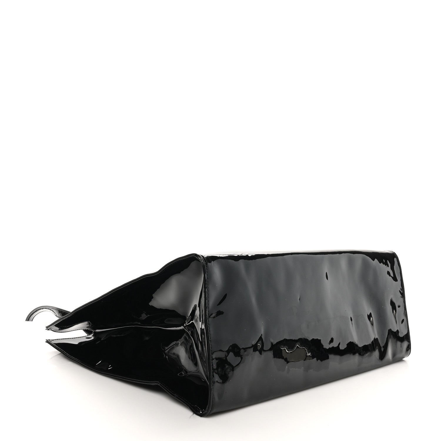 Telfar Patent Vegan Leather Large Shopping Bag Black 4 of 10
