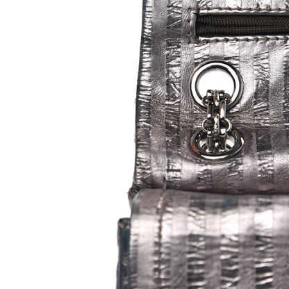 Chanel Metallic Striped Calfskin 2.55 Reissue 226 Flap Silver 12 of 15