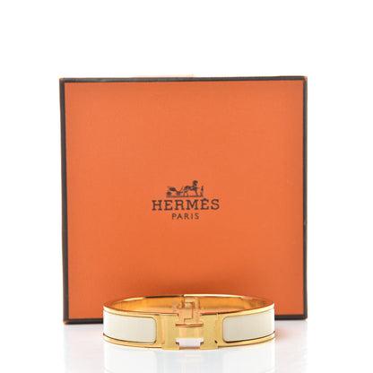 Hermes Enamel Narrow Clic Clac H Bracelet PM Craie 6 of 6