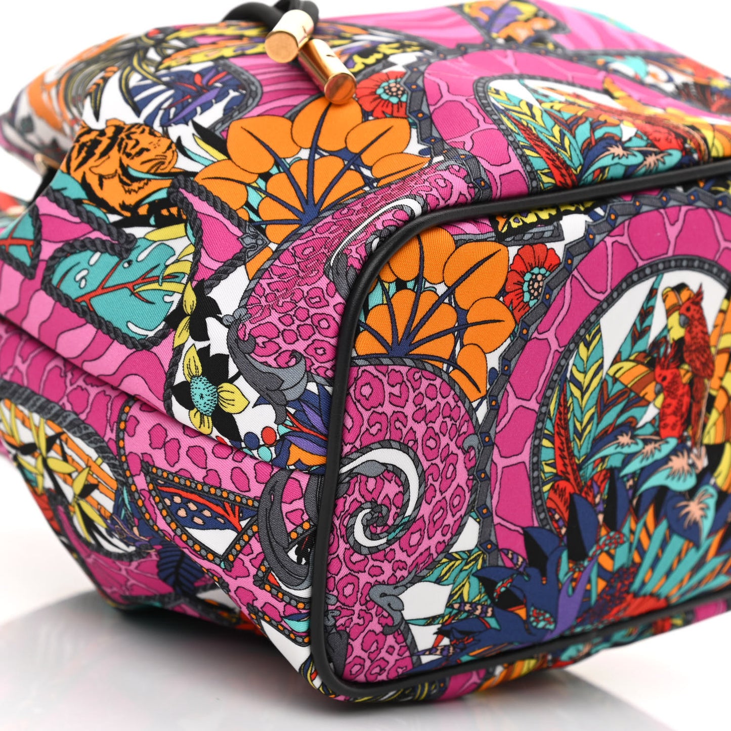 Econyl Calfskin Printed Cosmetics Case Multicolor