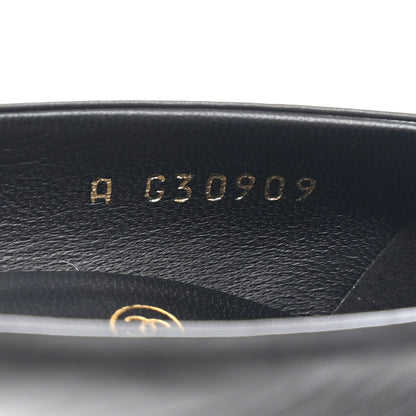 Chanel Calfskin Camellia High Pumps 35.5 Black Gold 8 of 10