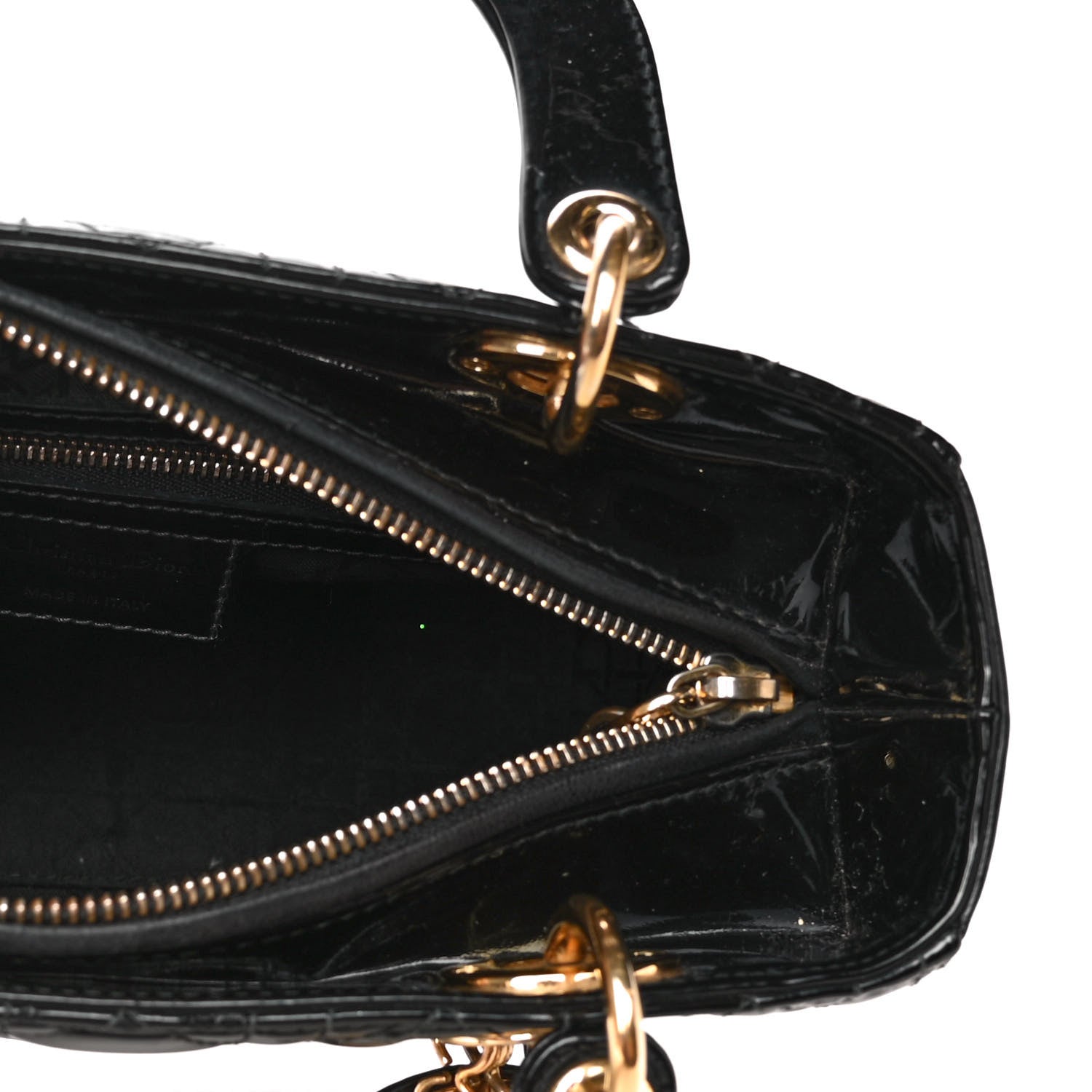 Christian Dior Patent Cannage Medium Lady Dior Black 4 of 6