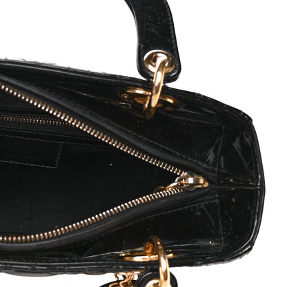 Christian Dior Patent Cannage Medium Lady Dior Black 4 of 6