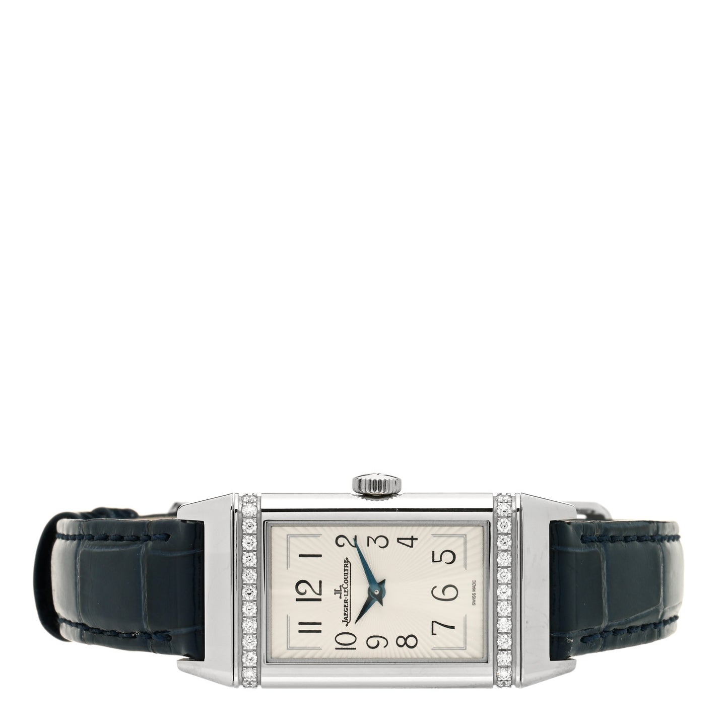 Stainless Steel Alligator Diamond 20mm Reverso One MonoFace Quartz Watch Q3288420