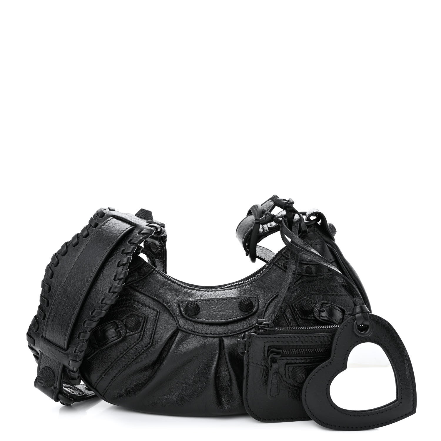 Balenciaga Agneau Arena Monochrome Le Cagole Shoulder Bag XS Black 1 of 11