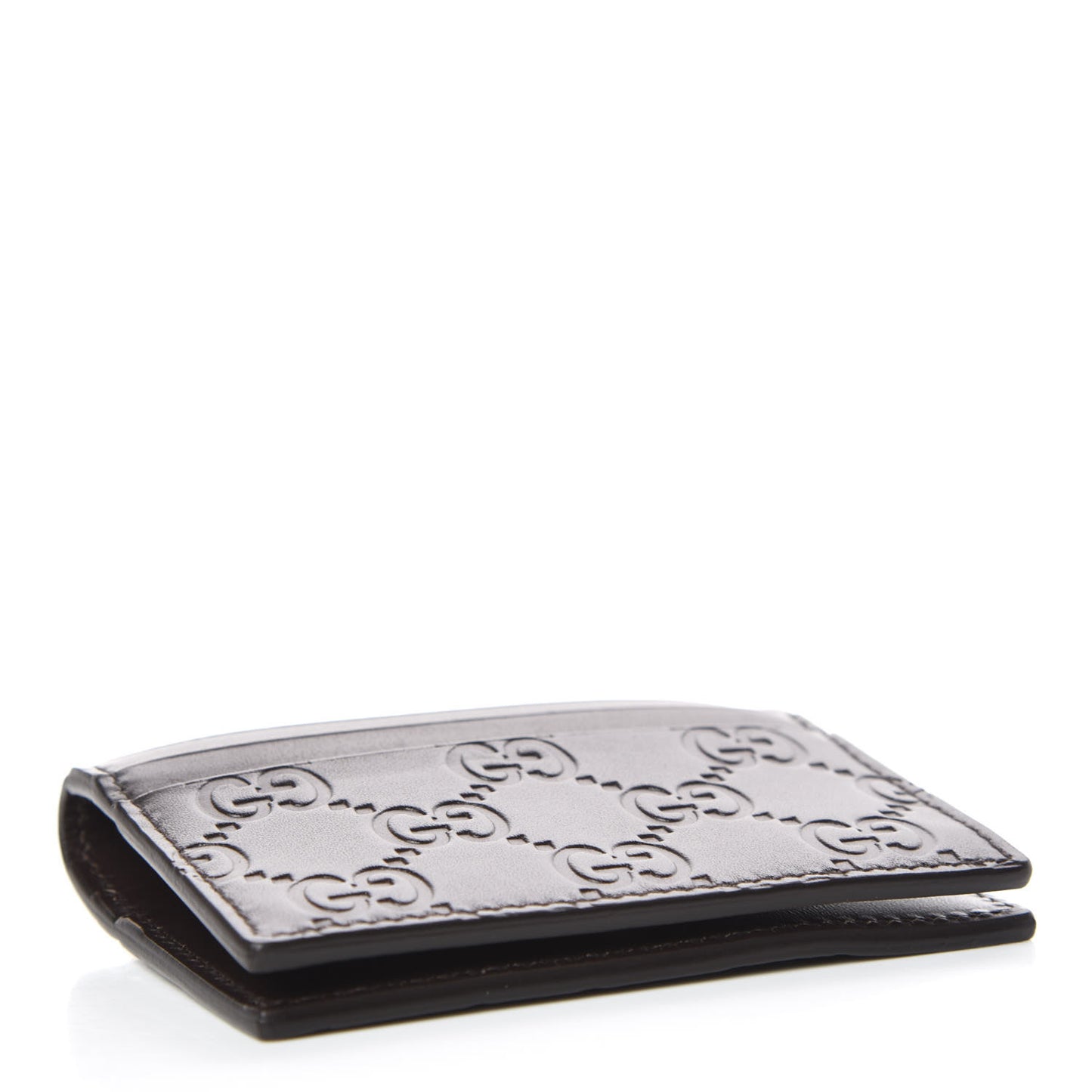 Guccissima Card Case Brown