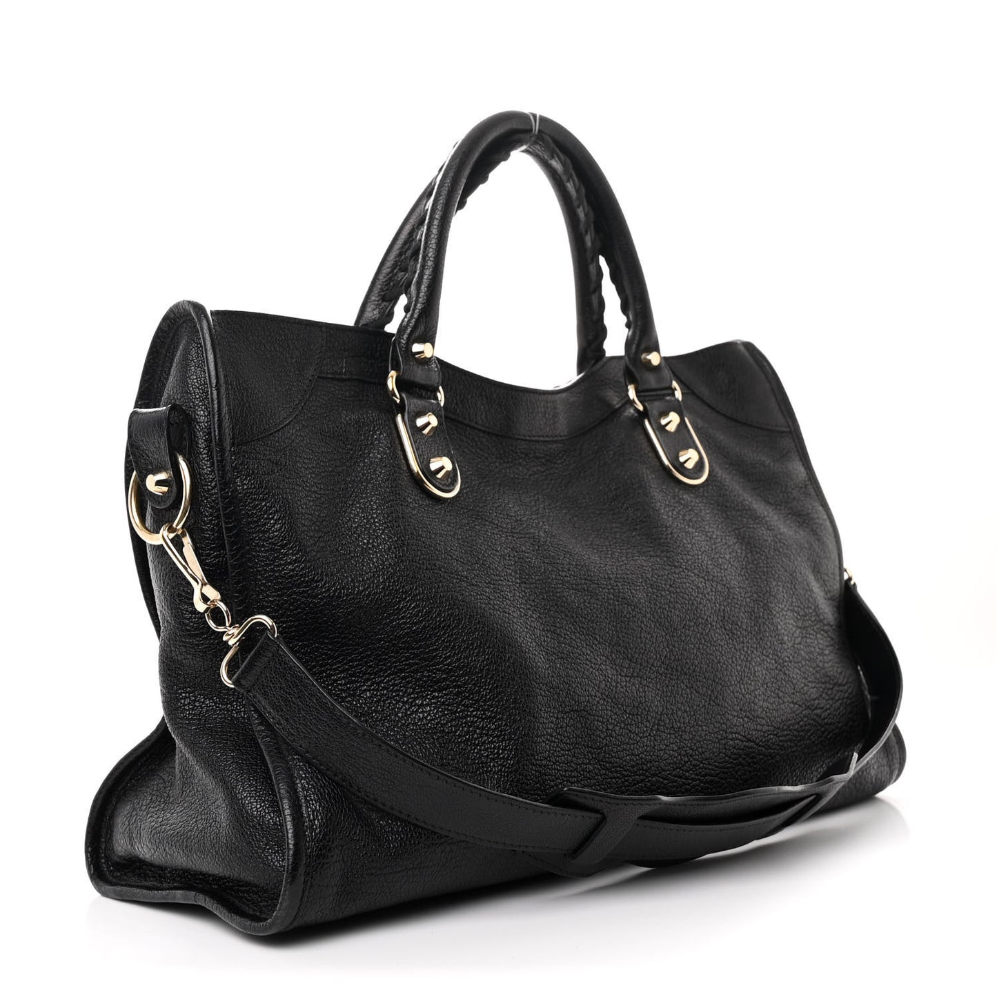 Chevre Gold Metallic Edge Hardware City Black