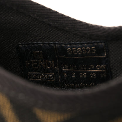 Fendi Fabric Jacquard FF Womens Domino Low Top Sneakers 36 Tobacco 7 of 9