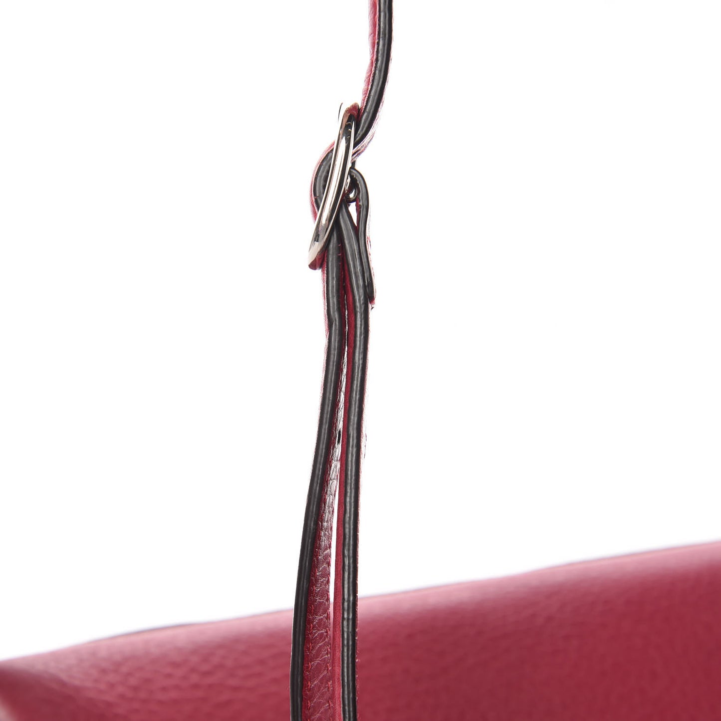 Pebbled Calfskin Medium Bamboo Daily Top Handle Bag Petunia