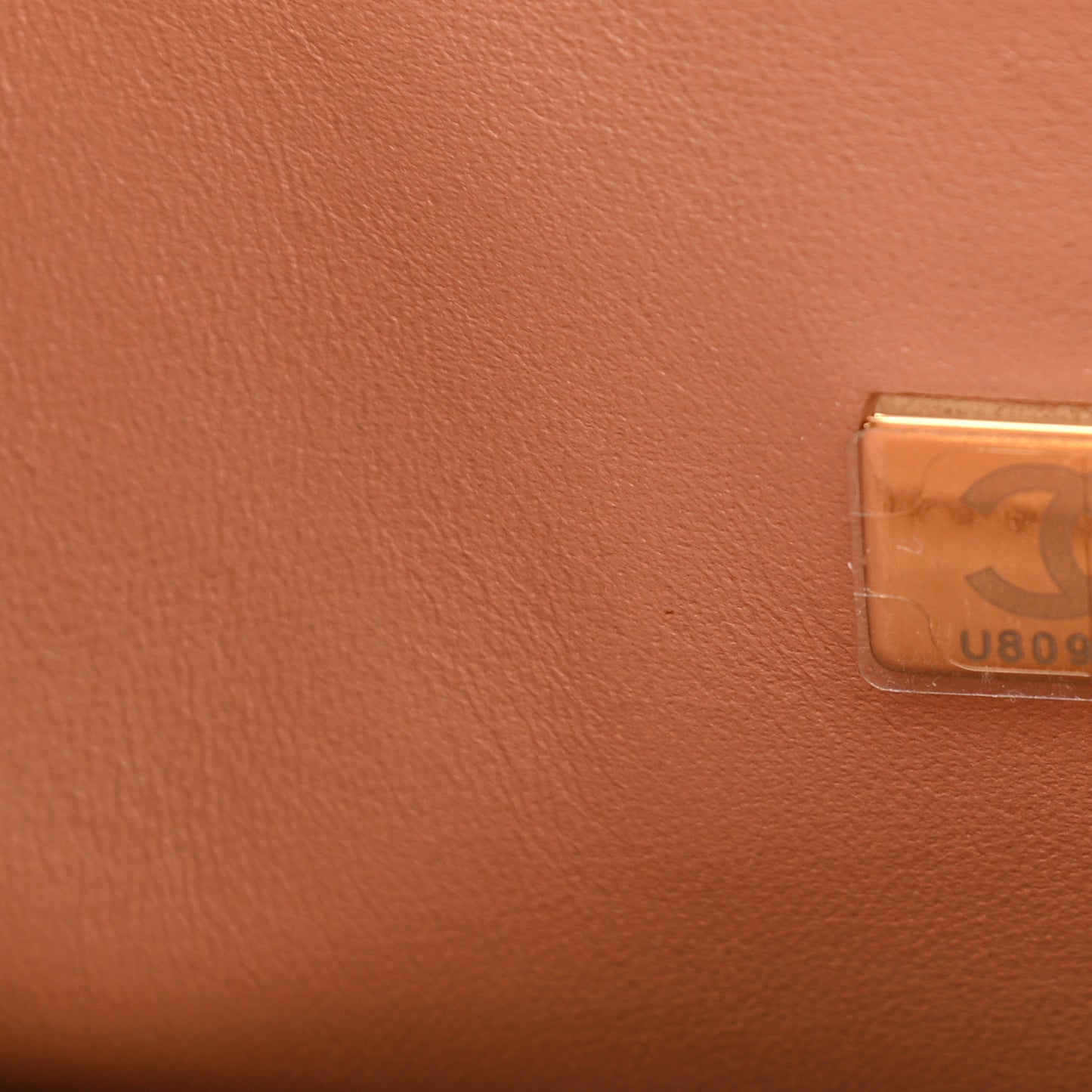 Lambskin Quilted Medium Double Flap Brown