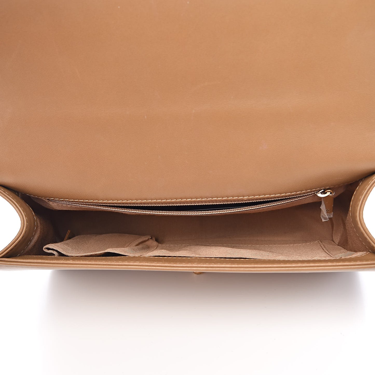 Lambskin Quilted New Medium Boy Flap Beige