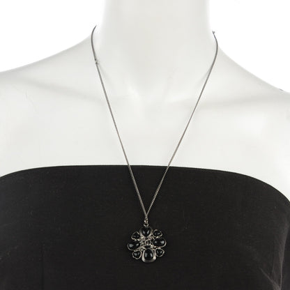 Chanel Ruthenium Enamel CC Necklace Black 2 of 5