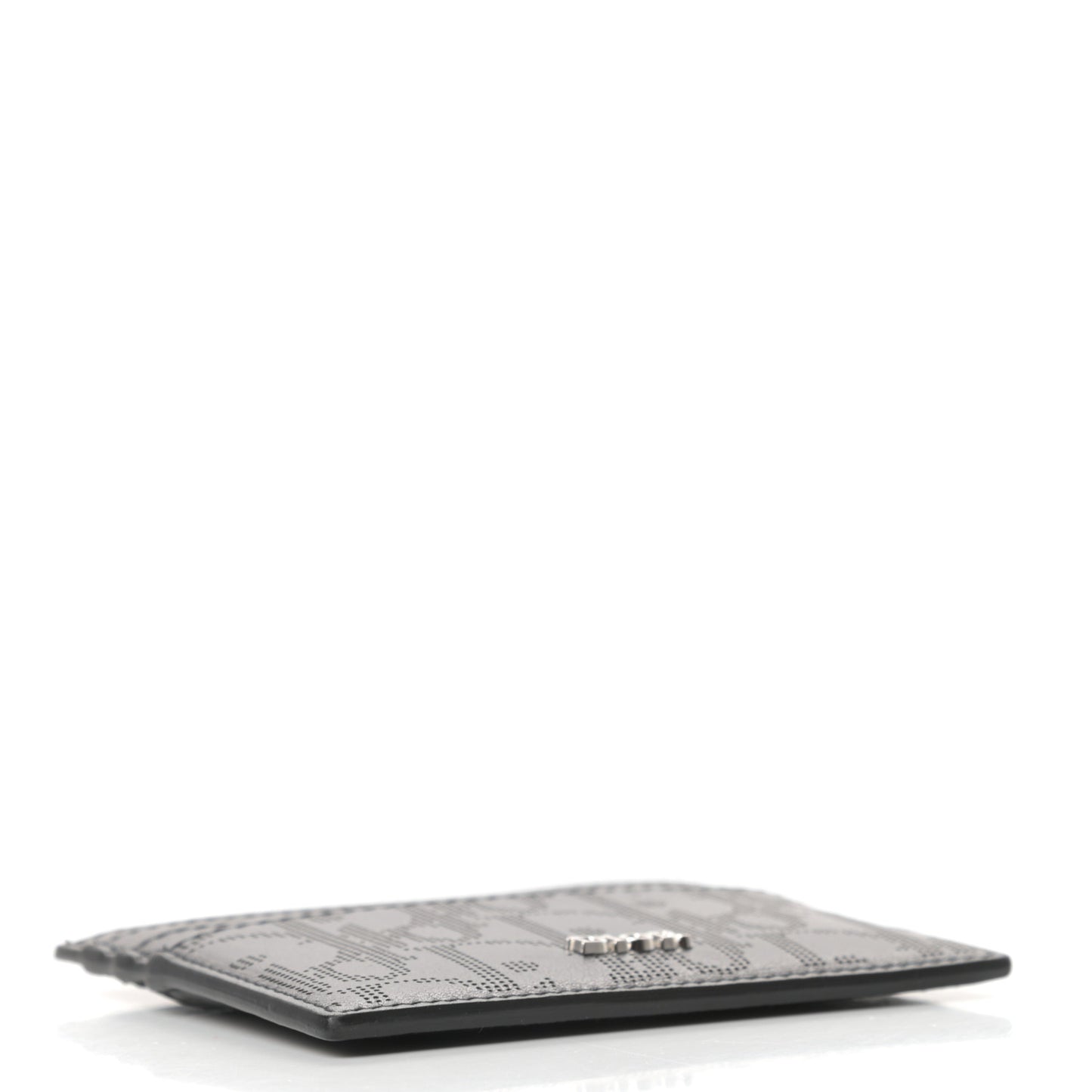 HOMME Calfskin Perforated Card Holder Black
