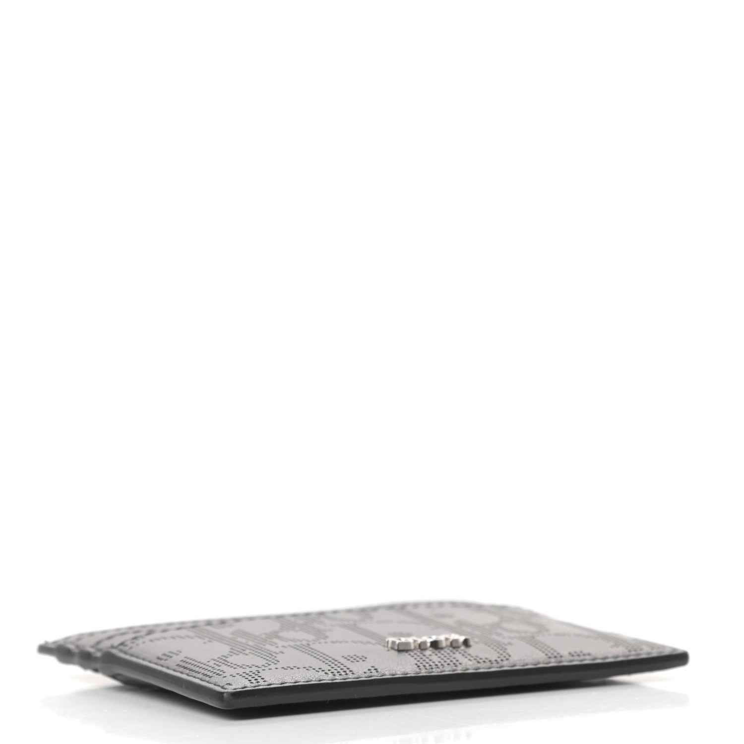 Christian Dior HOMME Calfskin Perforated Card Holder Black 4 of 6
