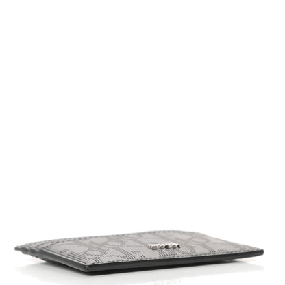 Christian Dior HOMME Calfskin Perforated Card Holder Black 4 of 6