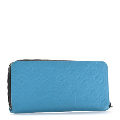 Louis Vuitton Taurillon Monogram Zippy Vertical Wallet Turquoise 3 of 12