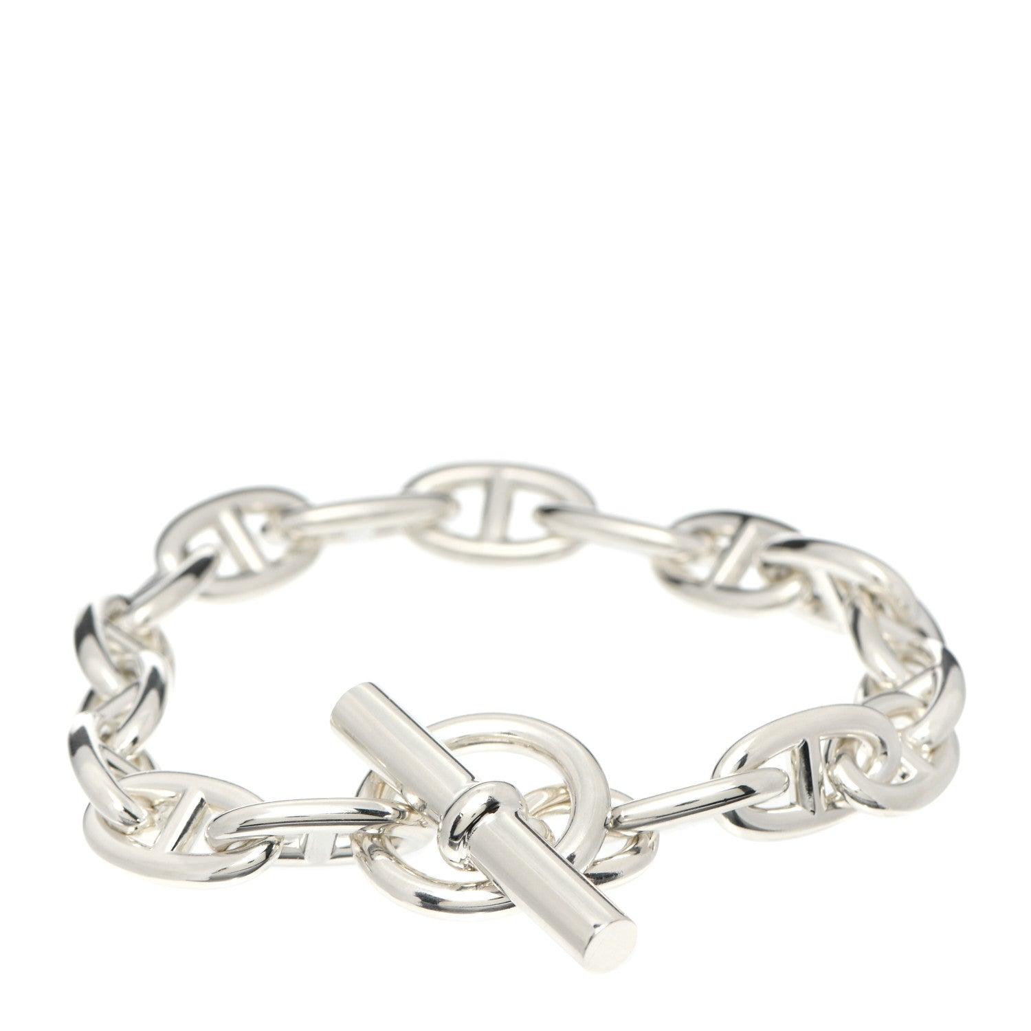 Hermes Sterling Silver GM Chaine D'Ancre Bracelet 3 of 5