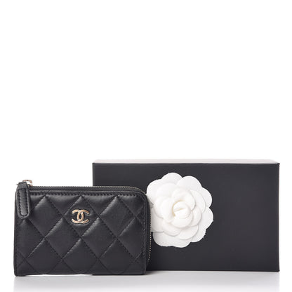 Chanel Lambskin Quilted Key Holder Case Black 13 of 13