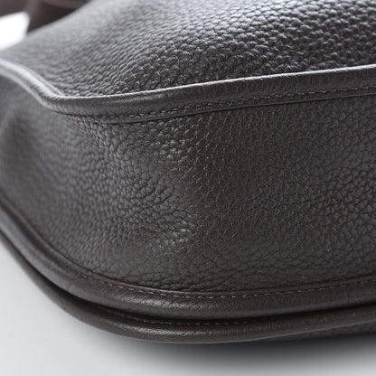 Hermes Taurillon Clemence Evelyne II PM Chocolate 10 of 12