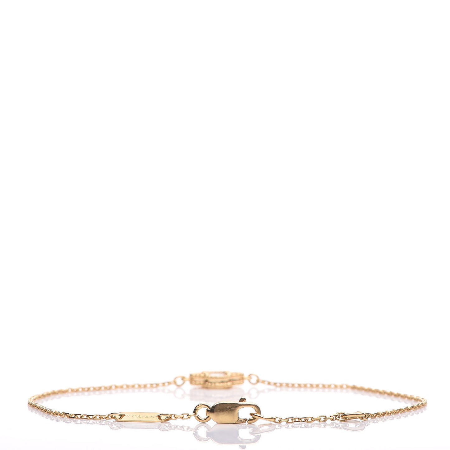 18K Yellow Gold Mother of Pearl Sweet Alhambra Bracelet