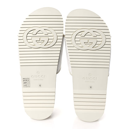Gucci GG Supreme Monogram Demetra Mens Slide Sandals 10 White Mystic White 5 of 8