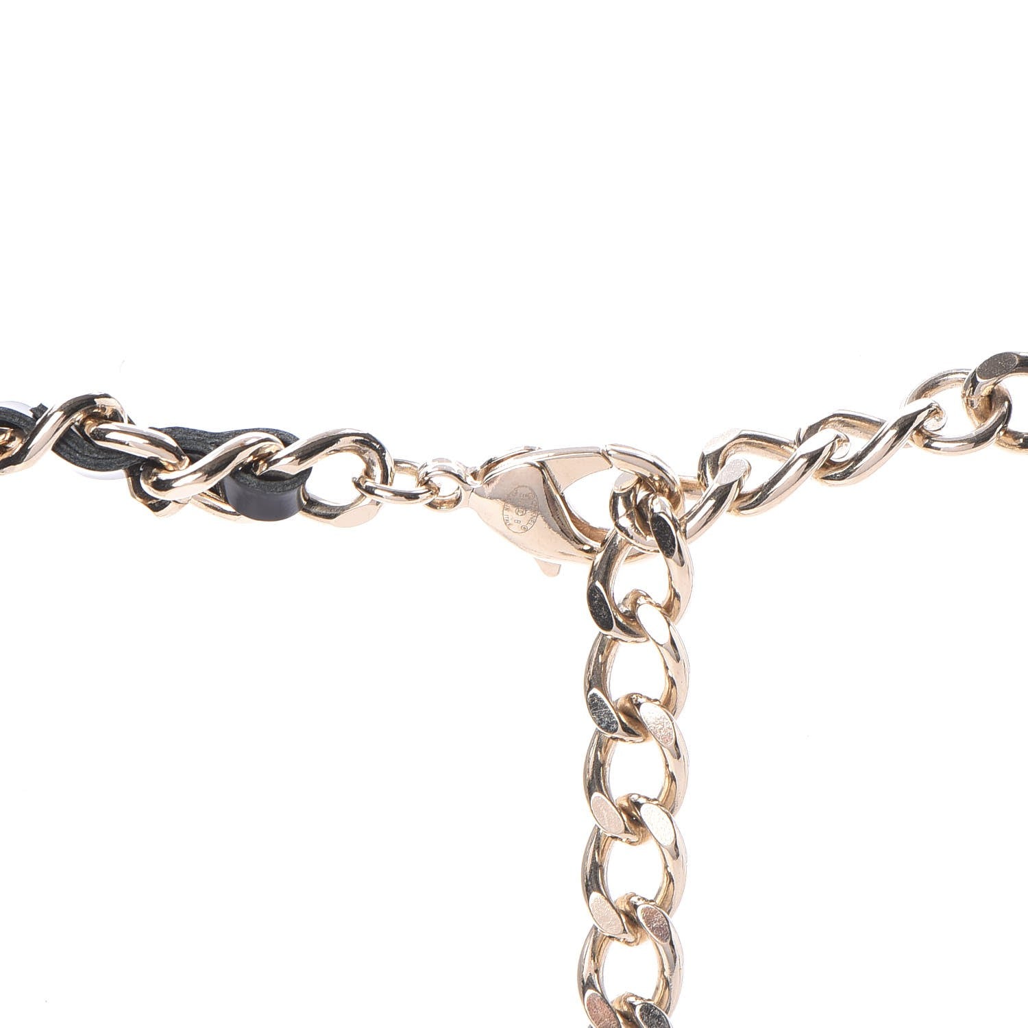 Chanel Lambskin CC Long Chain Necklace Black Gold 6 of 6
