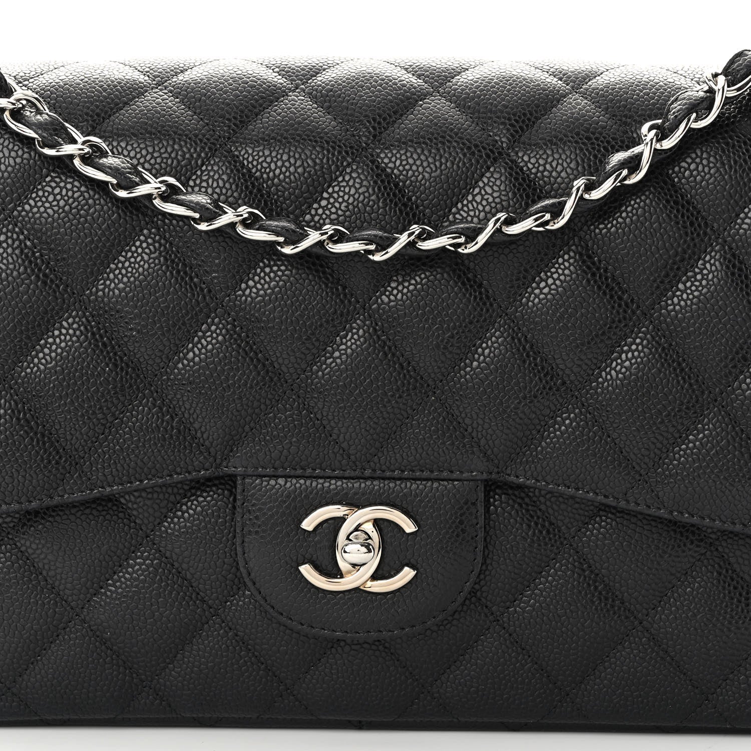 Chanel Caviar Quilted Jumbo Double Flap Black 8 of 10