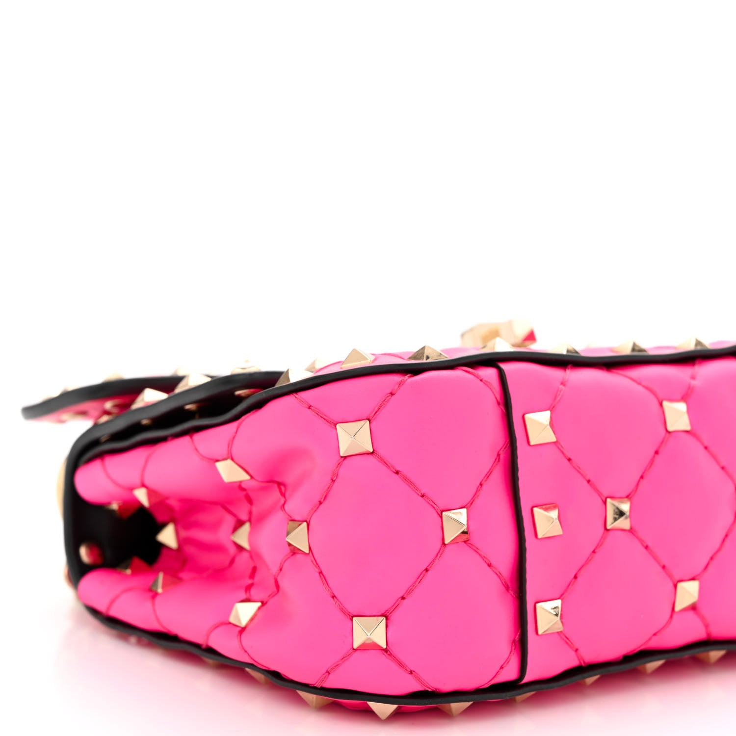 Valentino Garavani Calfskin Micro Rockstud Spike Shoulder Bag Azalea 7 of 8