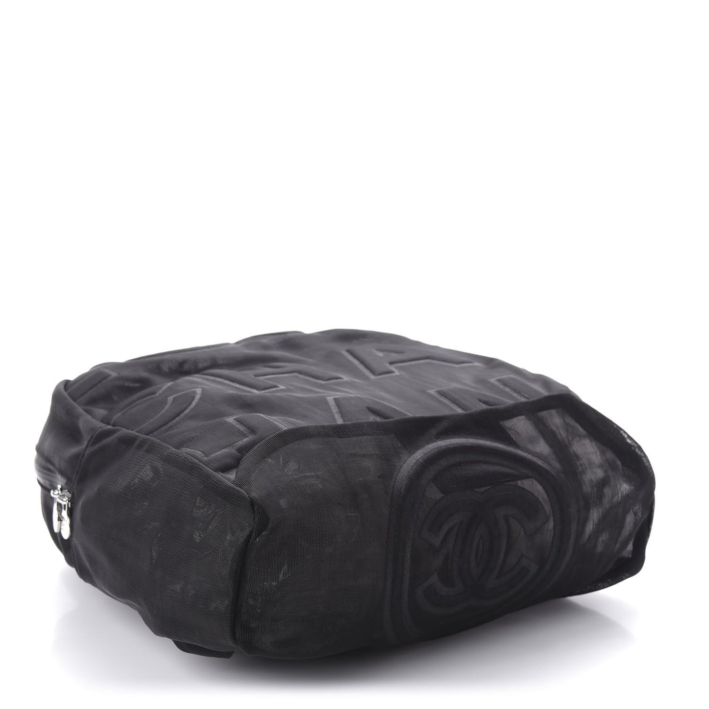 Mesh Nylon Logo Backpack Black