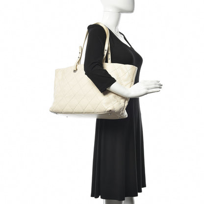 Chanel Glazed Calfskin Large On The Road Tote Light Beige 2 of 13