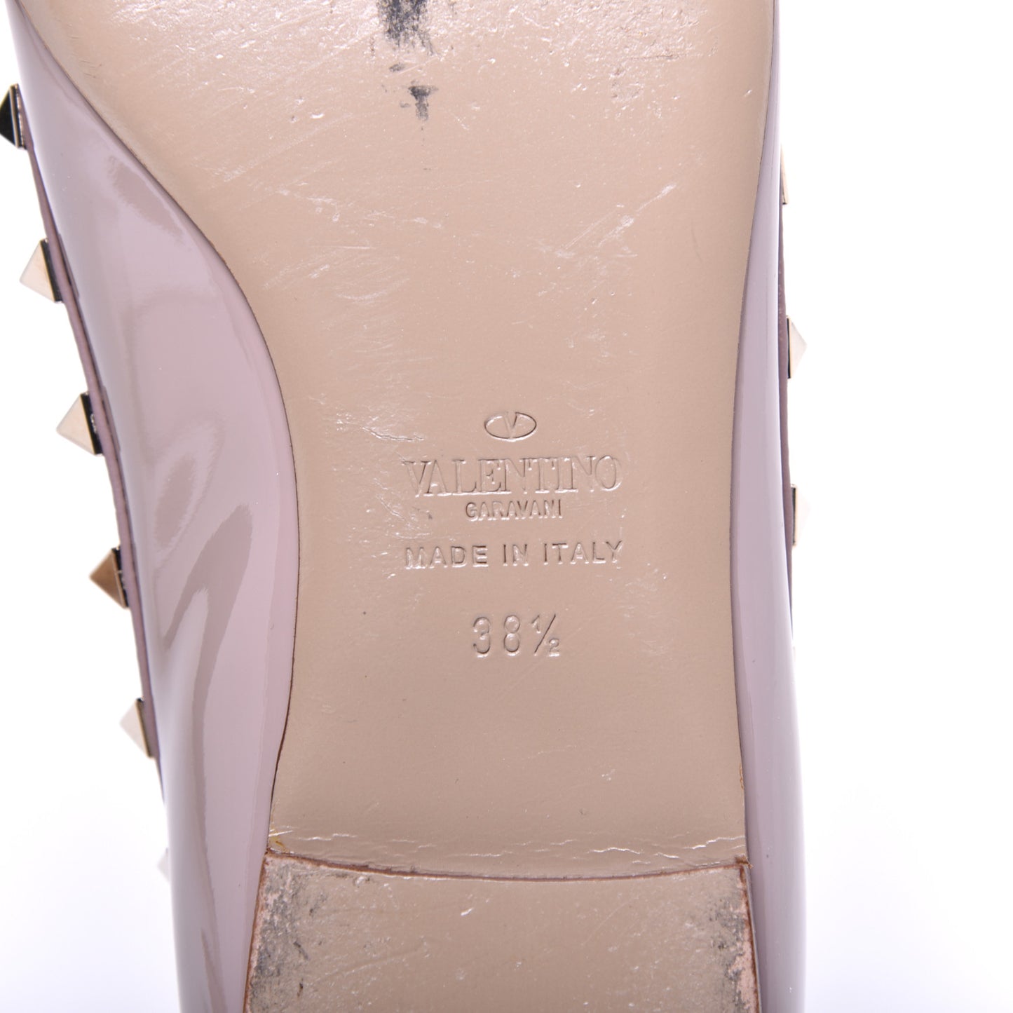 Patent Rockstud Ballerina Flats 38.5 Poudre