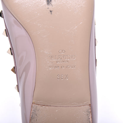 Valentino Garavani Patent Rockstud Ballerina Flats 38.5 Poudre 9 of 11