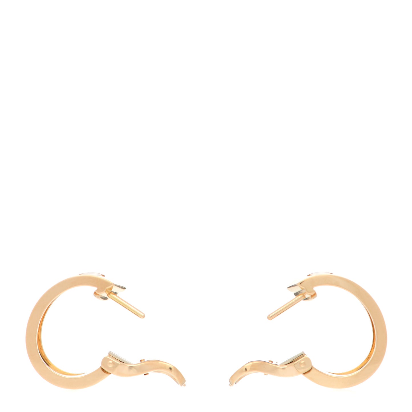 18K Yellow Gold 5.5mm LOVE French Clip Hoop Earrings