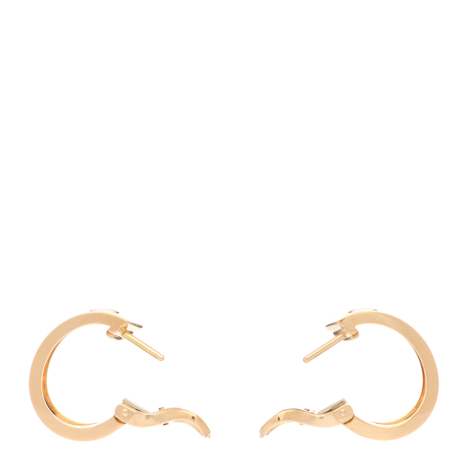 Cartier 18K Yellow Gold 5.5mm LOVE French Clip Hoop Earrings 3 of 6
