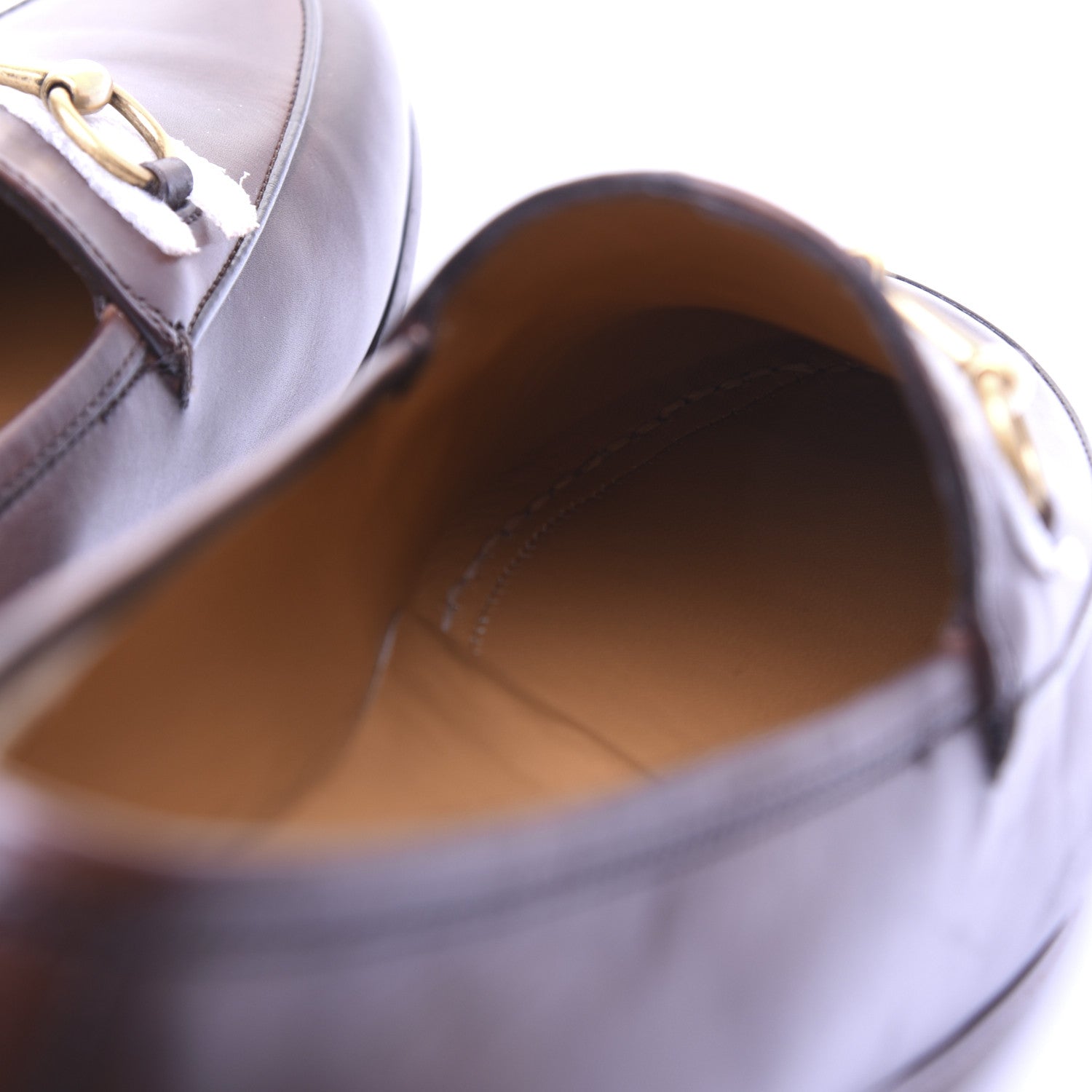 Gucci Calfskin Womens Jordaan Loafers 39.5 Fondente Brown 11 of 18