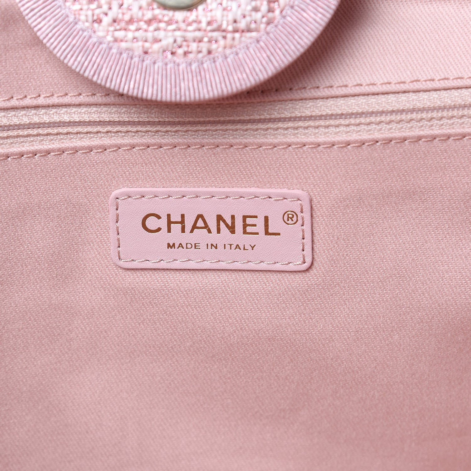 Chanel Straw Lurex Large Deauville Tote Pink 6 of 9