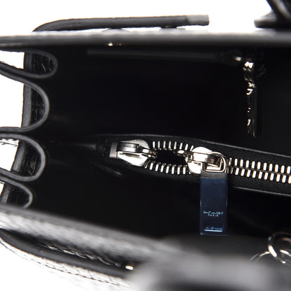 Saint Laurent Calfskin Crocodile Embossed Small Sac de Jour Black 11 of 12