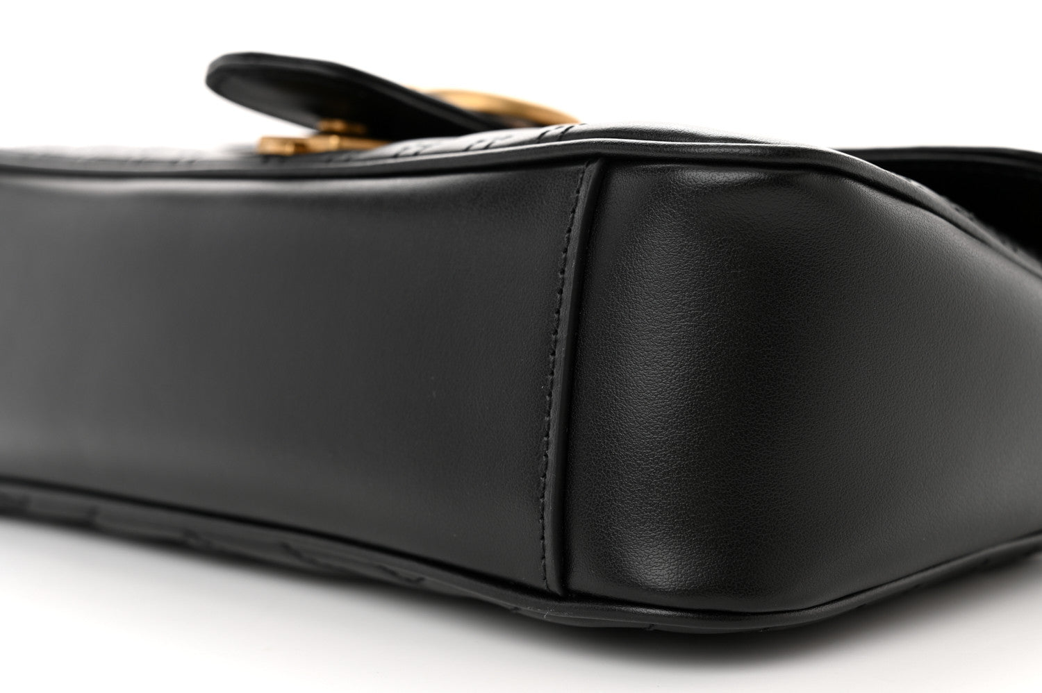 Gucci Calfskin Matelasse Small GG Marmont Shoulder Bag Black 8 of 8