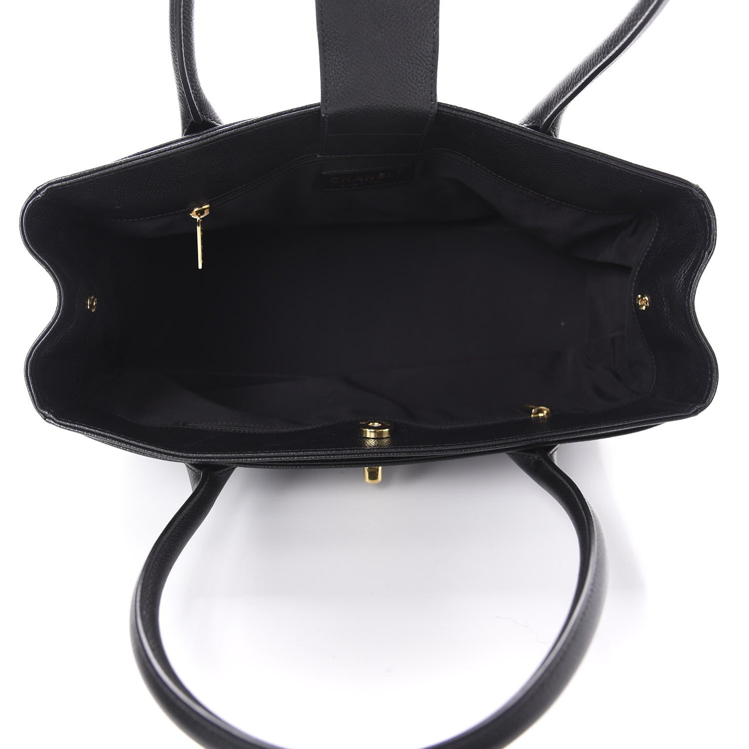 Chanel Calfskin Small Cerf Executive Shopper Tote Black 6 of 12