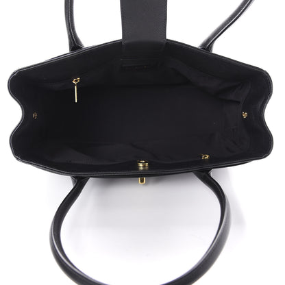 Chanel Calfskin Small Cerf Executive Shopper Tote Black 6 of 12