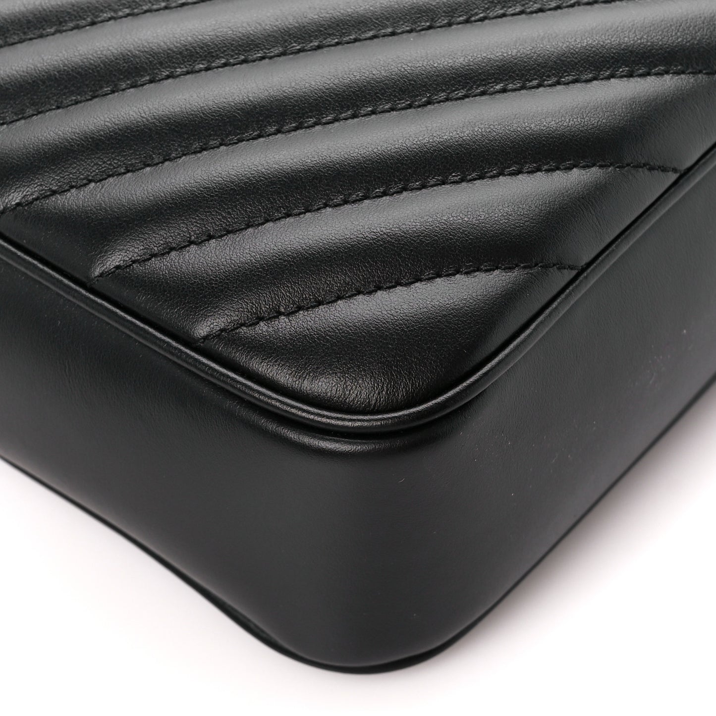 Calfskin Matelasse Monogram Monochrome Lou Camera Bag Black