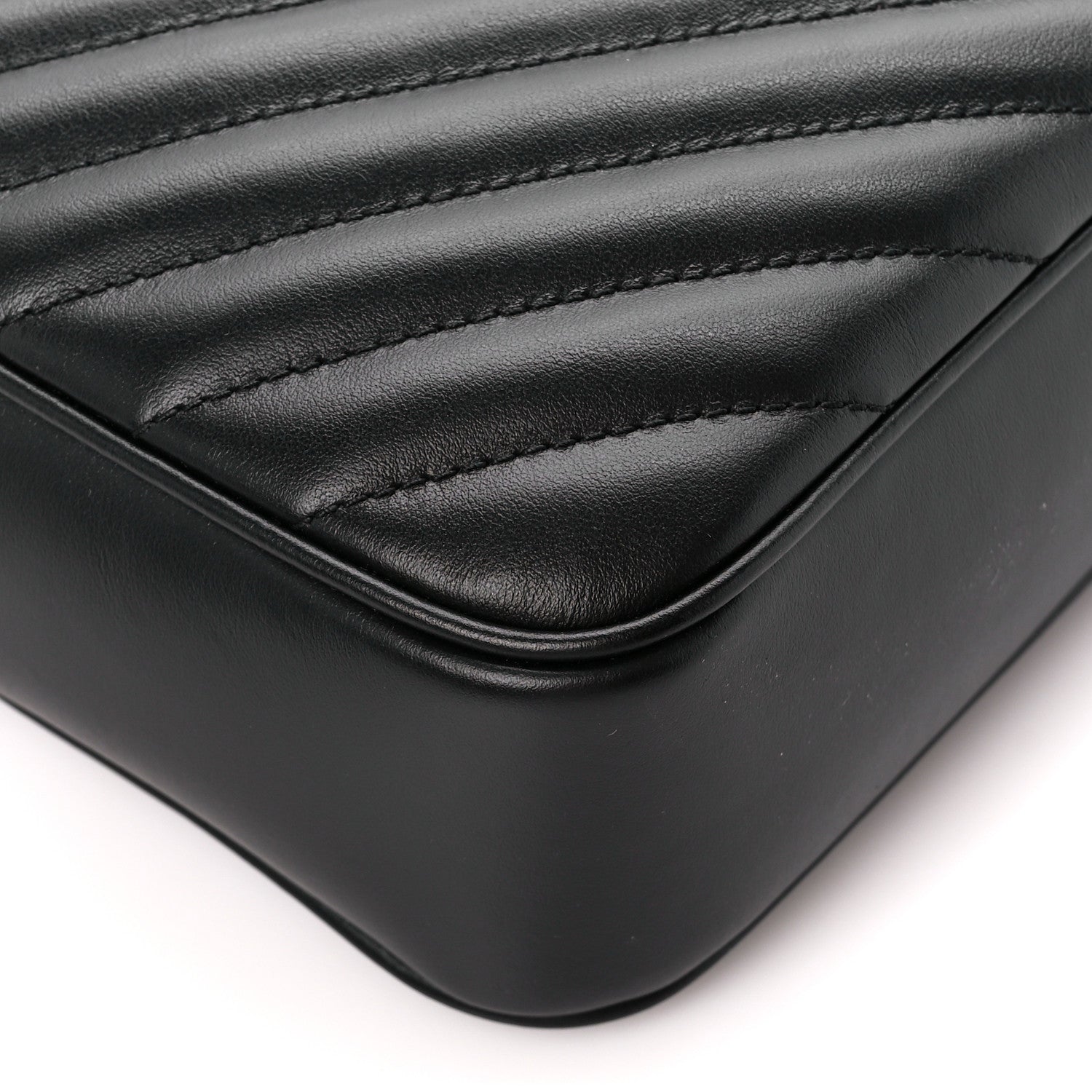 Saint Laurent Calfskin Matelasse Monogram Monochrome Lou Camera Bag Black 9 of 10