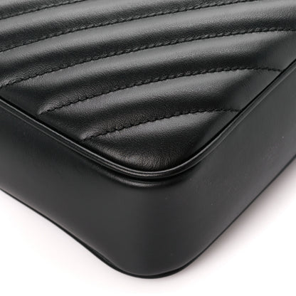Saint Laurent Calfskin Matelasse Monogram Monochrome Lou Camera Bag Black 9 of 10