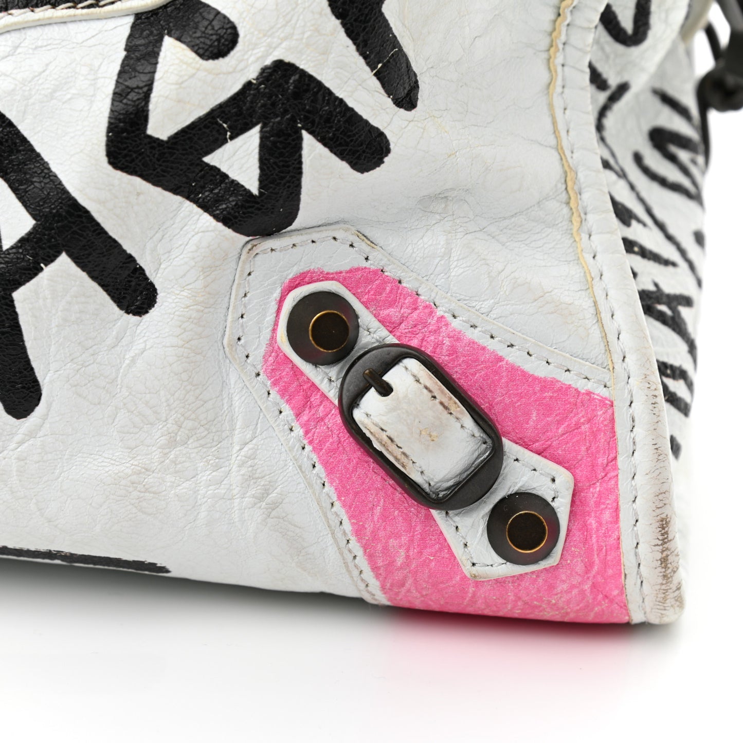 Agneau Graffiti All Over Classic Hardware S City White Multicolor