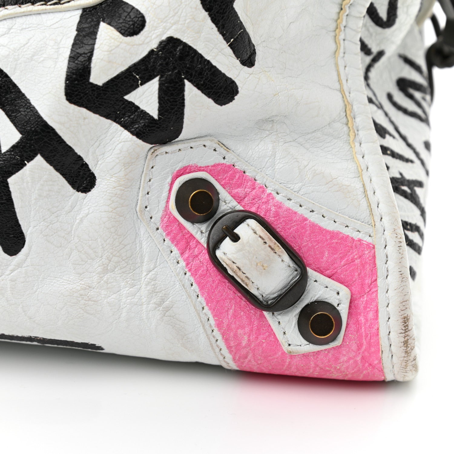 Balenciaga Agneau Graffiti All Over Classic Hardware S City White Multicolor 11 of 20