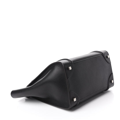 Celine Drummed Calfskin Mini Luggage Black 4 of 10