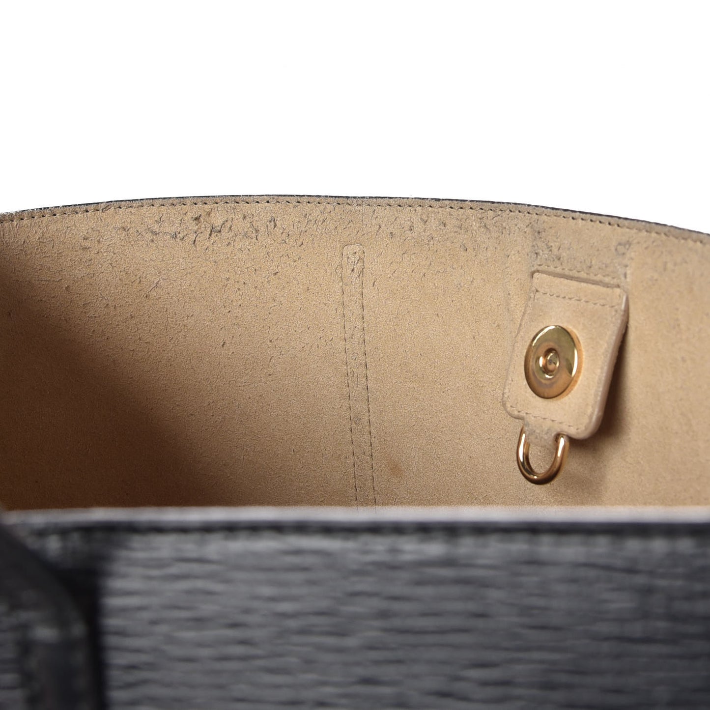 Textured Calfskin Miss Escape Tote Black