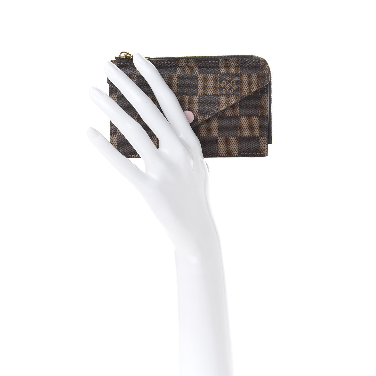 Louis Vuitton Damier Ebene Recto Verso Card Holder Rose Ballerine 3 of 7
