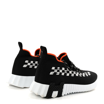 Hermes Knit Womens Flex Bolduc Sneakers 37 Black White 5 of 9